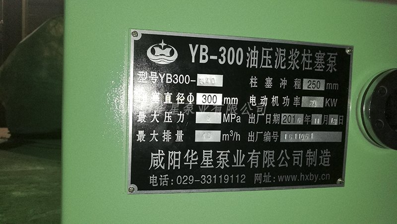 yb300陶瓷柱塞泵参数